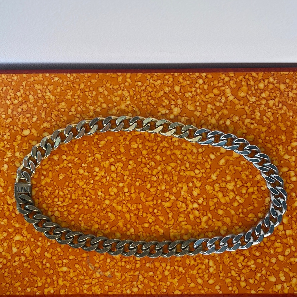 Multi color curb chain necklace